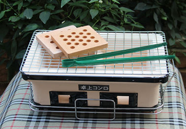 Japoński ceramiczny grill stołowy, prostokątny grill na węgiel drzewny na zewnątrz