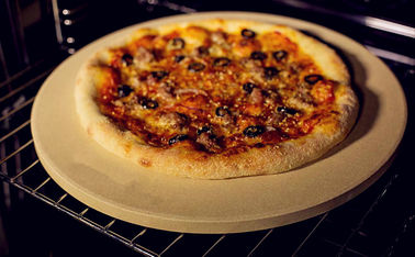 Najwyższej klasy okrągły ogniotrwały kamień do pizzy łatwo oczyszcza wysoką odporność na temperaturę